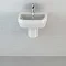 Britton Bathrooms - Curve Washbasin with round semi pedestal - 2 Size Options  Profile Large Image