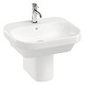 Britton Bathrooms Curve2 550mm 1TH Basin with Semi Pedestal Large Image