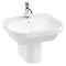 Britton Bathrooms Curve2 550mm 1TH Basin with Semi Pedestal Large Image