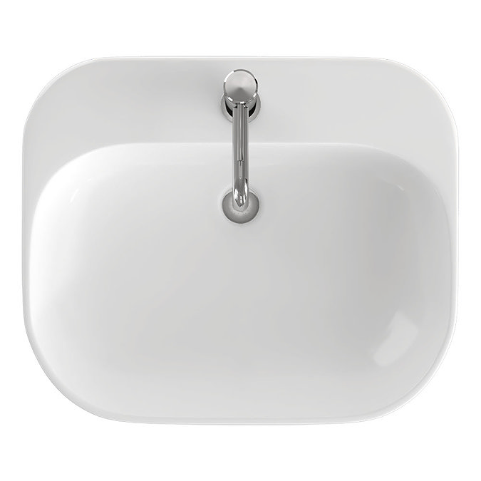 Britton Bathrooms Curve2 550mm 1TH Basin with Full Pedestal  Feature Large Image