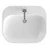 Britton Bathrooms Curve2 550mm 1TH Basin with Full Pedestal  Feature Large Image