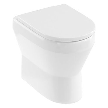 Britton Bathrooms Curve2 Rimless Back-to-Wall Pan + Soft Close Seat  Profile Large Image