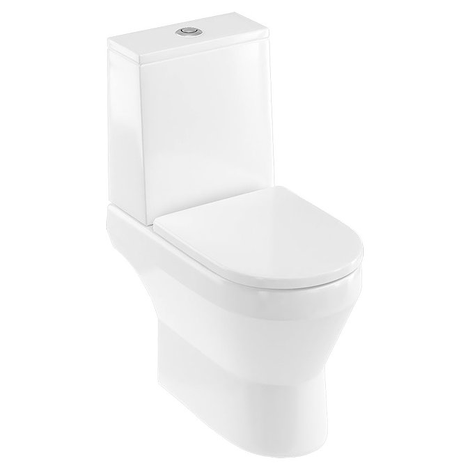 Britton Bathrooms Curve2 Rimless Close Coupled Toilet + Soft Close Seat Large Image