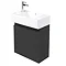 Britton Bathrooms - Deep Cloakroom Wall Mounted Unit with Basin - Anthracite Grey Large Image