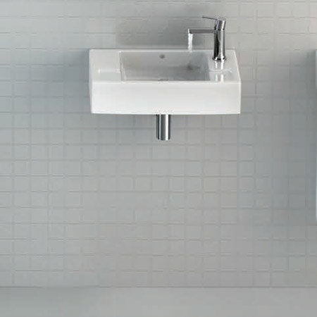 Britton Bathrooms - Deep Cloakroom Washbasin - Left or Right Handed Option Profile Large Image