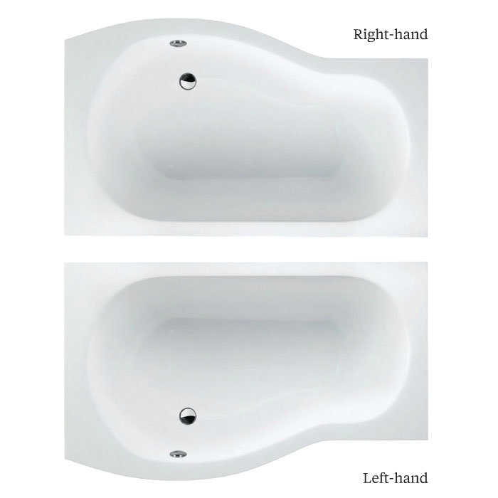 Cleargreen - EcoRound 1500mm Shower Bath - Left or Right Hand Option Feature Large Image