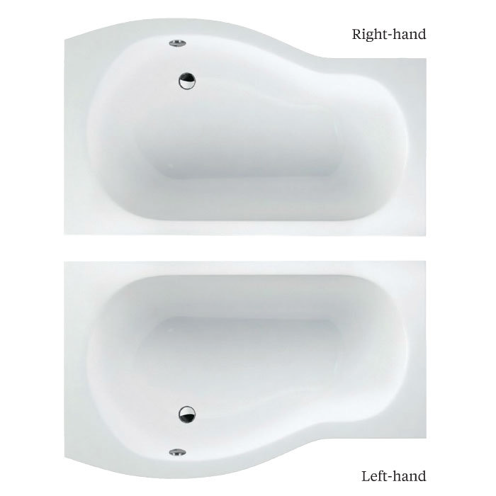 Cleargreen - EcoRound 1500mm Shower Bath - Left or Right Hand Option Feature Large Image