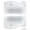 Cleargreen - EcoRound 1500mm Shower Bath - Left or Right Hand Option Feature Large Image