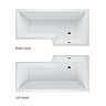 Cleargreen - EcoSquare 1700mm Shower Bath - Left or Right Hand Option Feature Large Image