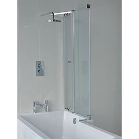 Britton Bathrooms - EcoSquare Bathscreen with Access Panel - Right Hand Large Image