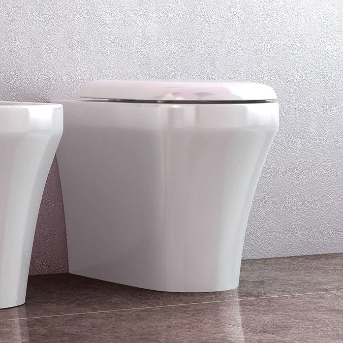 Britton Bathrooms Fine S40 Back to Wall WC with Soft Close Seat Profile Large Image