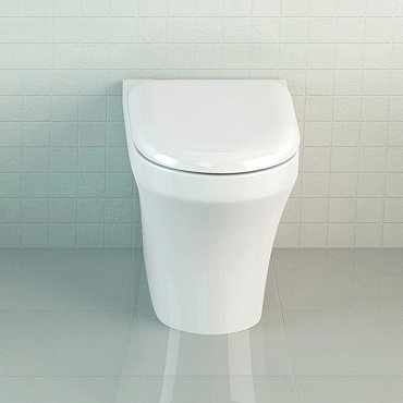 Britton Bathrooms Fine S40 Back to Wall WC with Soft Close Seat  Profile Large Image