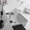 Britton Bathrooms Fine S40 Semi Recessed Basin 55cm - 40.6610  Profile Large Image