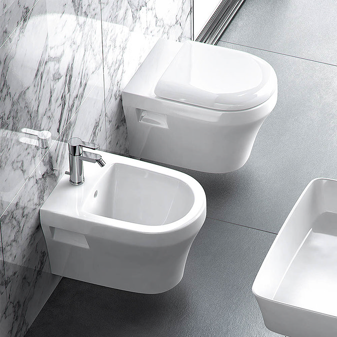 Britton Bathrooms - Fine S40 Wall Hung Bidet - 40.1970 Profile Large Image