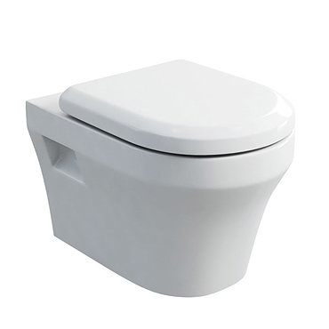 Britton Bathrooms - Fine S40 Wall Hung WC with Soft Close Angled Seat Profile Large Image
