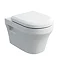 Britton Bathrooms - Fine S40 Wall Hung WC with Soft Close Angled Seat Large Image