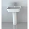 Britton Bathrooms - Fine S40 Washbasin with Round Full Pedestal - 2 Size Options Profile Large Image