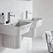 Britton Bathrooms - Fine S40 Washbasin with Round Semi Pedestal - 2 Size Options  Feature Large Imag