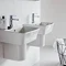 Britton Bathrooms - Fine S40 Washbasin with Round Semi Pedestal - 2 Size Options Feature Large Imag