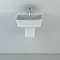 Britton Bathrooms - Fine S40 Washbasin with Round Semi Pedestal - 2 Size Options Profile Large Image