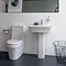 Britton Bathrooms - Fine S40 Washbasin with square full pedestal - 2 Size Options  Standard Large Im
