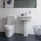 Britton Bathrooms - Fine S40 Washbasin with square full pedestal - 2 Size Options Standard Large Im