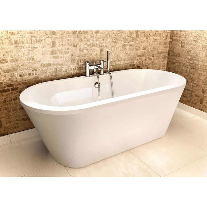 Cleargreen - Freestark Double Ended Freestanding Bath & Surround - 1740 x 800mm Profile Large Image