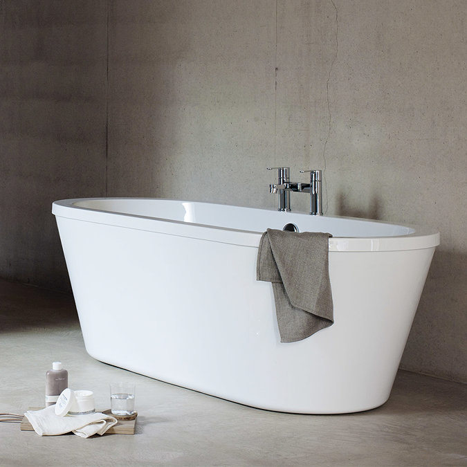 Cleargreen - Freestark Double Ended Freestanding Bath & Surround - 1740 x 800mm Large Image