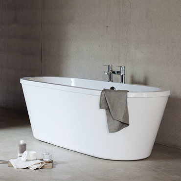 Cleargreen - Freestark Double Ended Freestanding Bath & Surround - 1740 x 800mm Profile Large Image