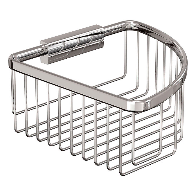 Britton Bathrooms - Large Deep Corner Wire Basket Large Image