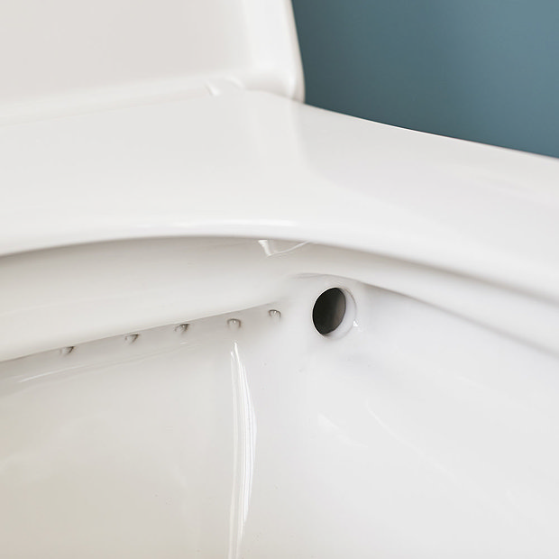 Britton Bathrooms Milan Rimless Back To Wall Pan + Soft Close Seat  Profile Large Image