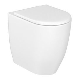 Britton Bathrooms Milan Rimless Back To Wall Pan + Soft Close Seat Medium Image