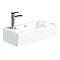 Britton Bathrooms - Narrow Cloakroom Washbasin - Left or Right Handed Option Large Image