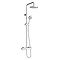 Britton Bathrooms - Round Exposed Thermostatic Shower Valve with Handset & Hose Large Image