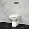 Britton Bathrooms Shoreditch Square Rimless Back To Wall Pan + Soft Close Seat  Profile Large Image