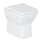 Britton Bathrooms Shoreditch Square Rimless Back To Wall Pan + Soft Close Seat Large Image