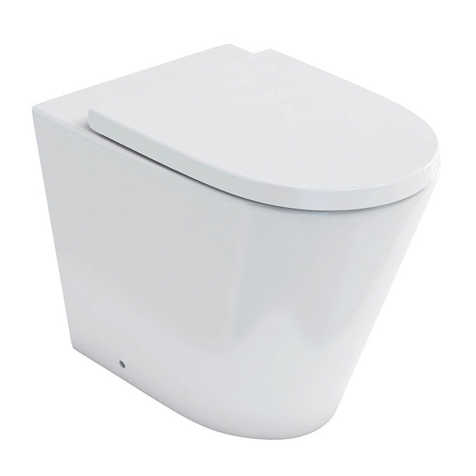 Britton Bathrooms Sphere Rimless Back To Wall Pan + Soft Close Seat Large Image