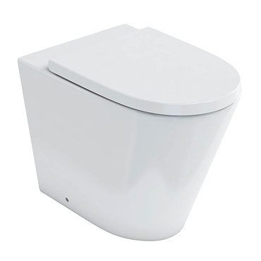 Britton Bathrooms Sphere Rimless Back To Wall Pan + Soft Close Seat  Profile Large Image