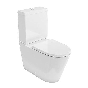 Britton Bathrooms Sphere Rimless Close Coupled Toilet + Soft Close Seat  Profile Large Image