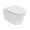 Britton Bathrooms Sphere Rimless Wall Hung Pan + Soft Close Seat Large Image