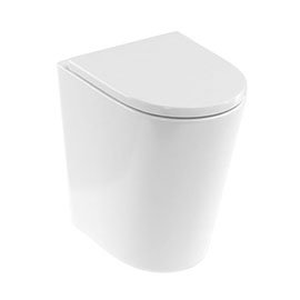 Britton Bathrooms Sphere Tall Rimless Back To Wall Pan + Soft Close Seat Medium Image
