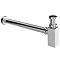 Britton Bathrooms - Square basin bottle trap with 40cm pipe Large Image