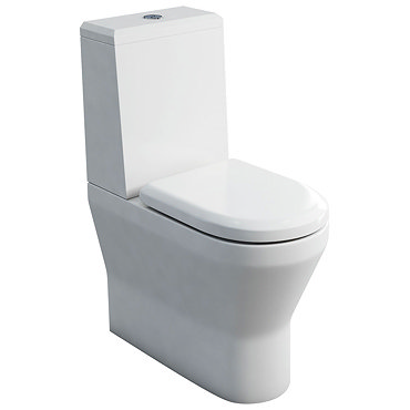 Britton Bathrooms - Tall S48 Close Coupled Toilet with Angled Lid Cistern & Soft Close Seat Profile 