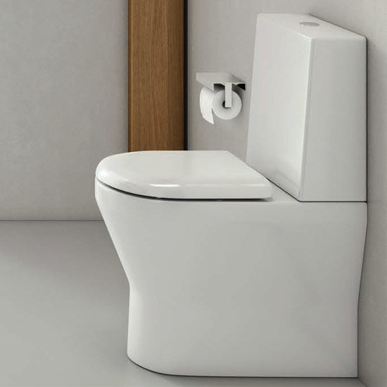 Britton Bathrooms - Tall S48 Close Coupled Toilet & Soft Close Seat Feature Large Image