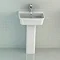 Britton Bathrooms - Tall S48 Washbasin with Round Full Pedestal - 2 Size Options Profile Large Image