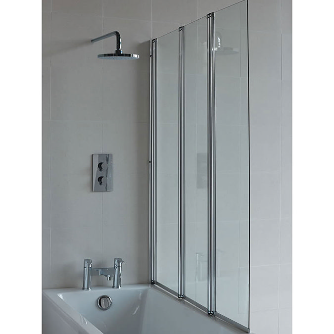 Britton Bathrooms - Three Panel Folding Bathscreen - BS4 Large Image