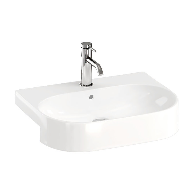 Britton Bathrooms Trim 500mm 1TH Semi-Recessed Basin Large Image