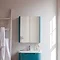 Britton Bathrooms - W600 x H750 Compact Double Mirrored Door Wall Cabinet - Anthracite Grey Profile