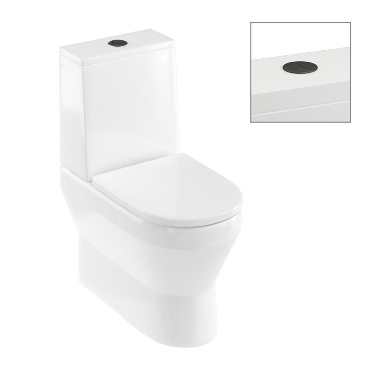 Britton Curve2 Rimless Close Coupled Back To Wall Toilet with Matt