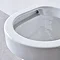 Britton Curve2 Rimless Close Coupled Open Back Toilet with Brushed Brass Flush Button + Soft Close S